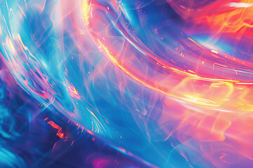 Wall Mural - blue and pink holographic abstract wave, background or pattern, creative design template