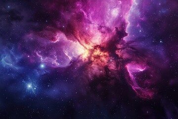 Wall Mural - celestial symphony resonates in vibrant cosmic melody