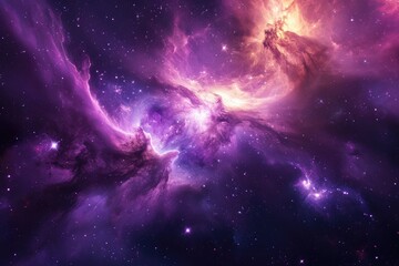 Wall Mural - celestial wonders dazzle in vivid galactic display