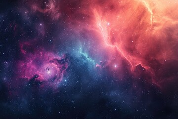 Wall Mural - celestial ballet enchants with colorful cosmic dance