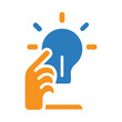 © Brandmaker artist - Idea, bulb, creative, hand, tree brain, creative idea on hand icon