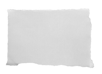 Wall Mural - white ripped paper, torn edges strips on tranparent background (png image)