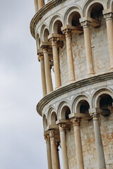 Sticker - Close up of the Leaning Tower of Pisa, Tuscany region, central Italy