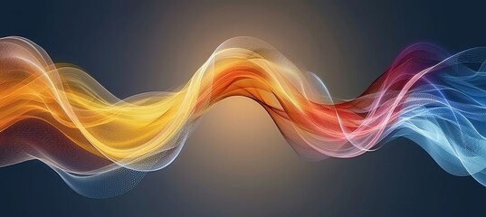 Poster - Dark rainbow 3d abstract background with vibrant colors for graphic design and creative projects.