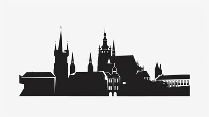 Poster - Artistic illustration of Prague city. Czech Republic in Europe.