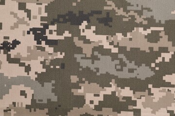 Poster - Texture of camouflage fabric as background, top view