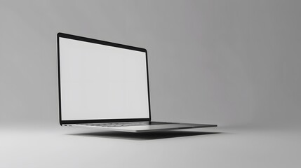 Wall Mural - Modern personal computer with blank white screen, keyboard, mobile phone and office accessories on desk at workplace of graphic designer, blogger. Electronic devices, technology and creativity