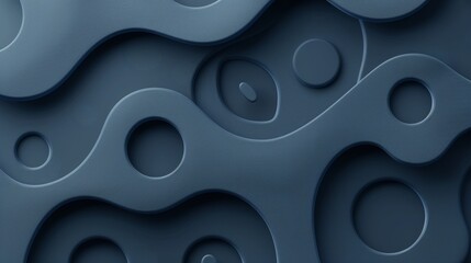 Poster - Vibrant 3d abstract bright background with black and blue tones for design and creativity