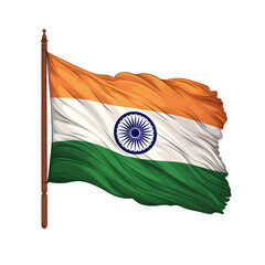 Wall Mural - illustration of national flag of india on pastel background