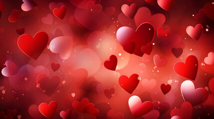 Poster - Abstract background with red heart design. Symbolizing valentine's day.