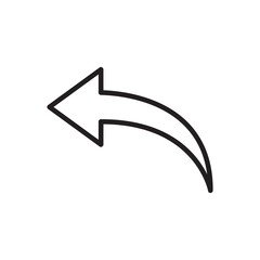 Poster - Reply icon simple flat liner illustration on white background..eps