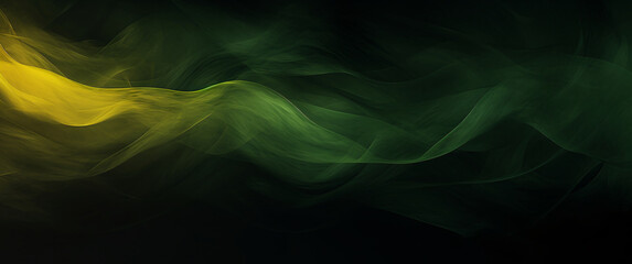 Wall Mural - Abstract green and yellow smoke on a black background. Design element. Green, yellow or orange colors, Space for text or image
