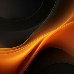 Wall Mural - Abstract orange and black wavy background. Orange, yellow or red colors, Space for text or image