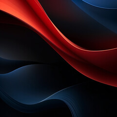 Wall Mural - Abstract background with smooth lines in red, blue and black colors. Space for text or image