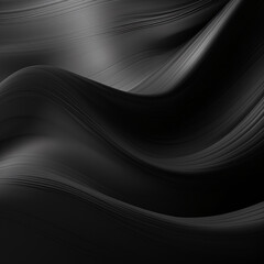 Wall Mural - Black abstract background with smooth lines in it. Black and silver colors, Space for text or image