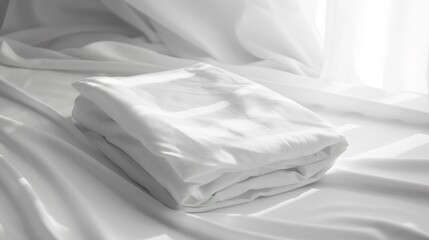 Crisp white shirt neatly folded on a clean surface.