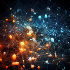 Poster - Abstract representation of interconnected networks 