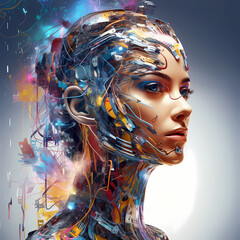 Sticker - Abstract representation of artificial intelligence 