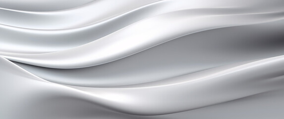 Wall Mural - Abstract white background with smooth lines. Silver, white, metallic colors, Space for text or image