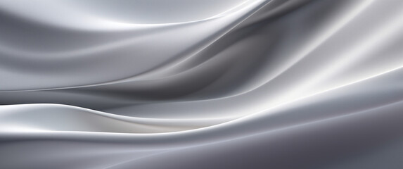 Wall Mural - Abstract silver background with smooth lines. Silver, white, metallic colors, Space for text or image