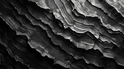 Wall Mural - depth map black and white eroded pattern