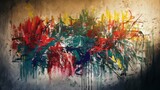 Fototapeta Kwiaty - colorful paint background