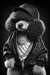 Poodle Gangster Rapper Poster Streetwear Style