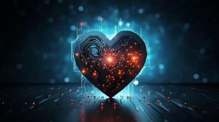 Digital symbol representing the heart