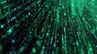 © NIPAPORN - A digital matrix with cascading binary code in green on a black background