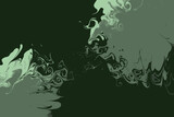 Fototapeta Zwierzęta - Black and green abstract background with swirls