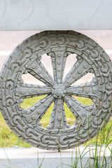 Wall Mural - Detail of the Thai style stucco in Thai temple