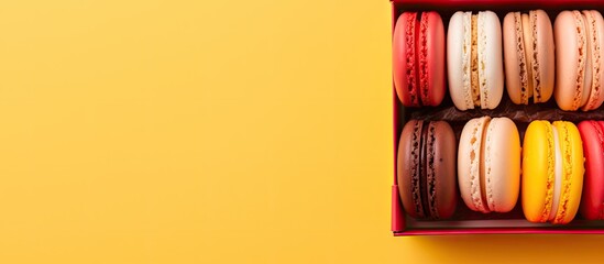 Poster - Vibrant Box of Delectable Macarons Ready for a Sweet Celebration