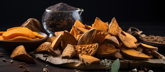 Canvas Print - Autumn Harvest: Assorted Dried Pumpkins Piled Next to a Bowl of Handpicked Gourds