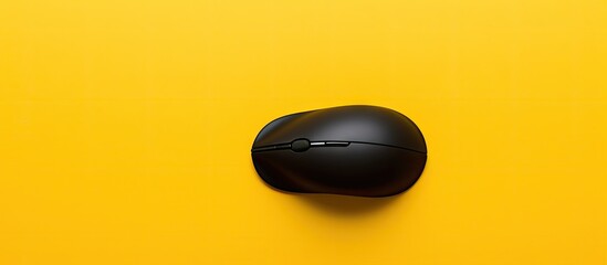 Fototapete - Modern Computer Mouse on Vibrant Yellow Surface - Concept of Technology and Innovation