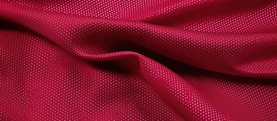 Poster - Vivid Red Textile Texture Close-Up with Intriguing Patterns and Details