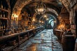 Wine cellar in the old city of Lviv. Ukraine.
