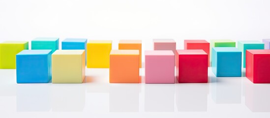 Poster - Vibrant Colorful Blocks Arrange in a Creative Pattern for Educational Concept
