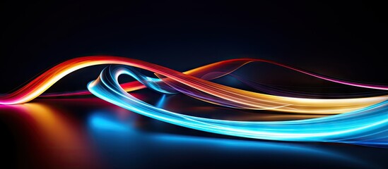 Wall Mural - Vibrant Abstract Light Painting Swirls - Colorful Illuminated Artwork for Wallpaper