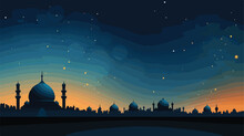 Ramadan Kareem Is A Beautiful Postcard. Arabic Background