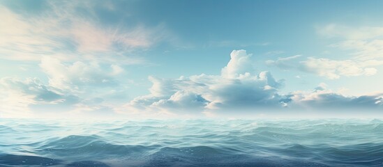 Canvas Print - Vast Expanse of Tranquil Blue Waters Under a Clear Sky on a Serene Day