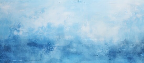 Canvas Print - Dynamic Abstract Artwork with Flowing Blue and White Paint Strokes