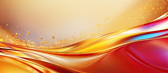 Poster - Vivid Abstract Background Featuring Elegant Gold and Fiery Red Tones