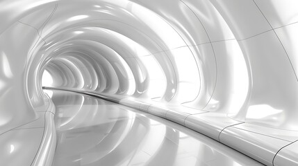 Wall Mural - white futuristic background