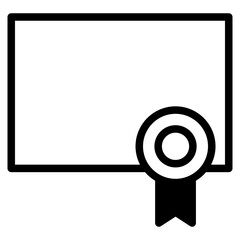 Poster - Vector certificate icon. Achievement, award, grant, diploma concepts. 