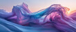 Abstract background concept of flowing purple and blue fabrics at sunset