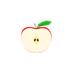 Sticker - Nature Apples logotype. Fruits and vegetables icon isolated on transparent background