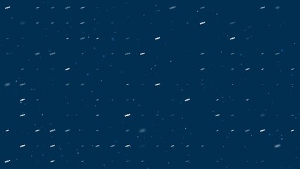 Poster - Template animation of evenly spaced candy symbols of different sizes and opacity. Animation of transparency and size. Seamless looped 4k animation on dark blue background with stars