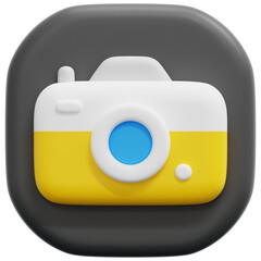 Poster - camera 3d render icon illustration