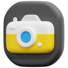 Poster - camera 3d render icon illustration