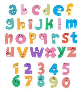 children cute colorful cartoon fonts